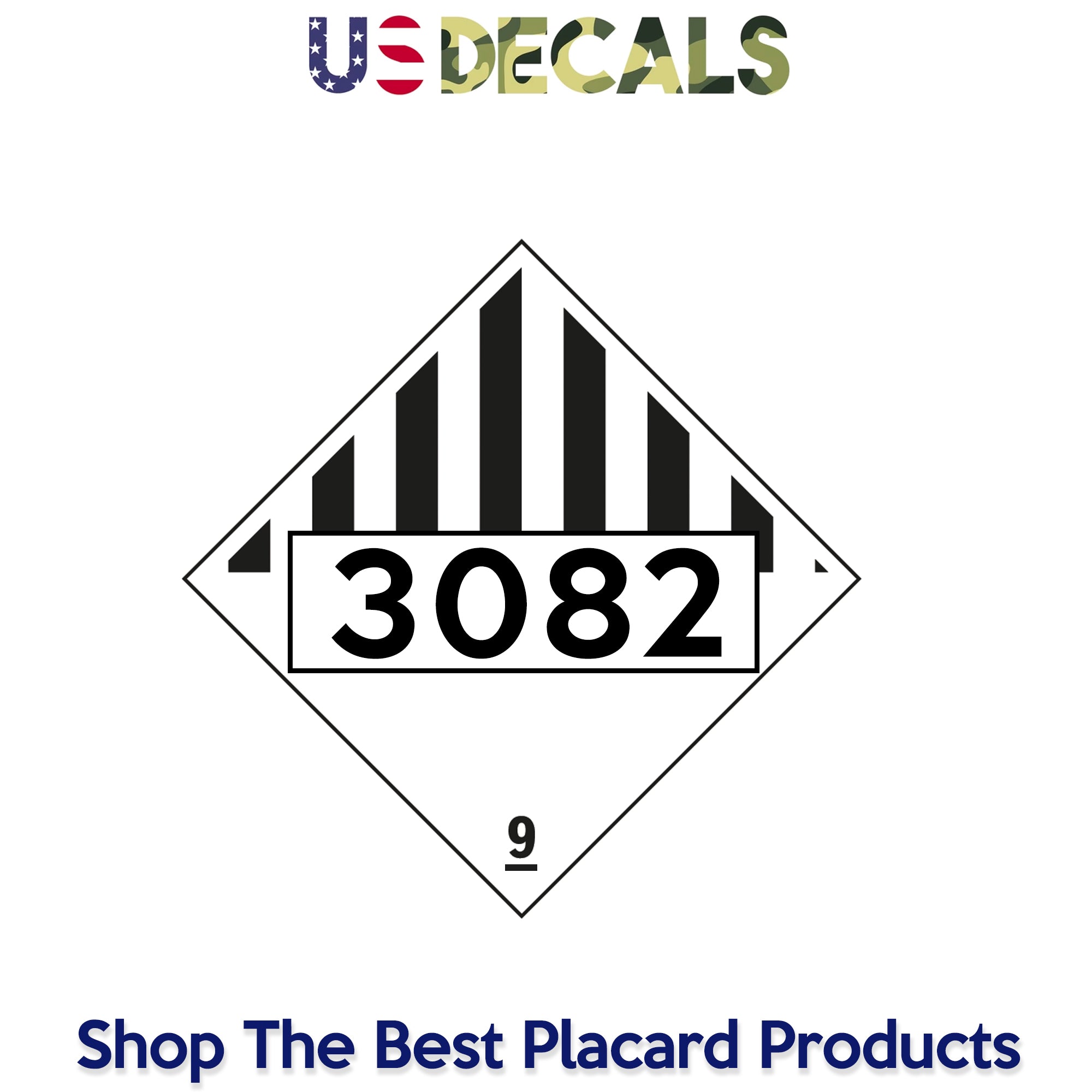 Hazard Class 9: UN # 3082 Placard Sign – US Decals