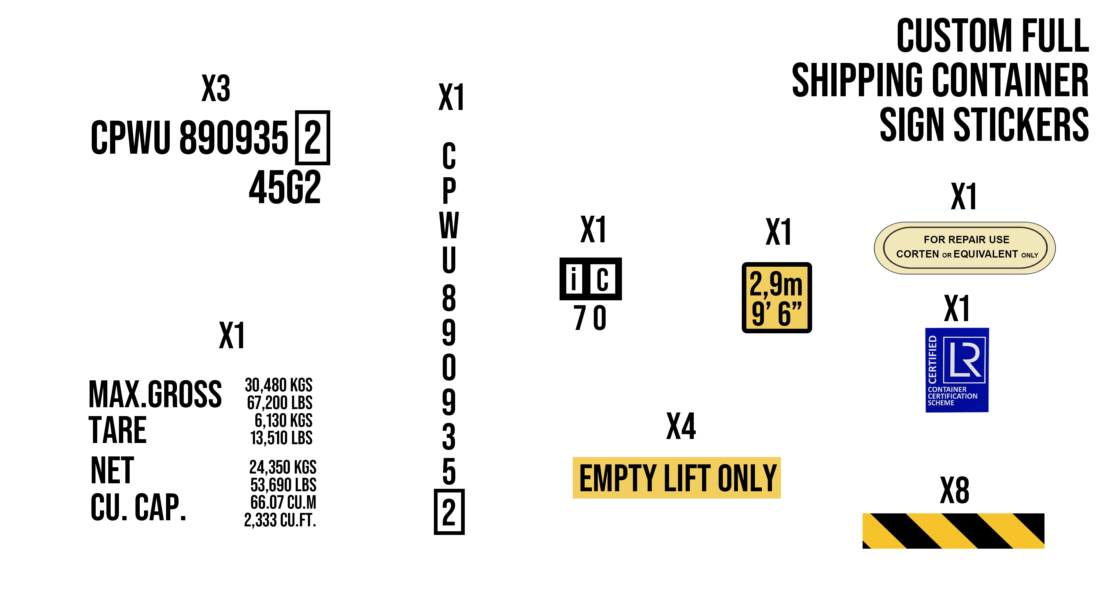 Custom Shipping Containers – US Decals