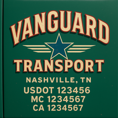Custom Designed USDOT (DOT) Truck Door Lettering Decal Signs | Graphic Designed USDOT Lettering For Semi-Trucks, Work Trucks & Box Trucks | Add Your Trucking Name, USDOT, MC, CA, KYU, GVW & VIN (2-Pack)
