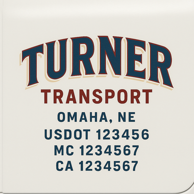 Custom Designed USDOT (DOT) Truck Door Lettering Decal Signs | Graphic Designed USDOT Lettering For Semi-Trucks, Work Trucks & Box Trucks | Add Your Trucking Name, USDOT, MC, CA, KYU, GVW & VIN (2-Pack)