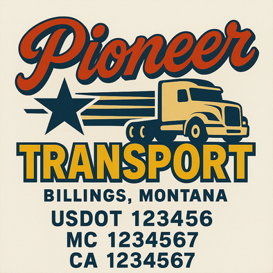 Custom Designed USDOT (DOT) Truck Door Lettering Decal Signs | Graphic Designed USDOT Lettering For Semi-Trucks, Work Trucks & Box Trucks | Add Your Trucking Name, USDOT, MC, CA, KYU, GVW & VIN (2-Pack)