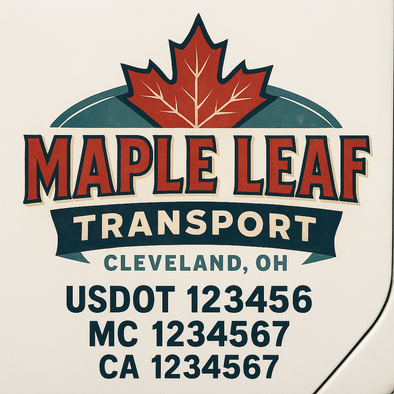 Custom Designed USDOT (DOT) Truck Door Lettering Decal Signs | Graphic Designed USDOT Lettering For Semi-Trucks, Work Trucks & Box Trucks | Add Your Trucking Name, USDOT, MC, CA, KYU, GVW & VIN (2-Pack)