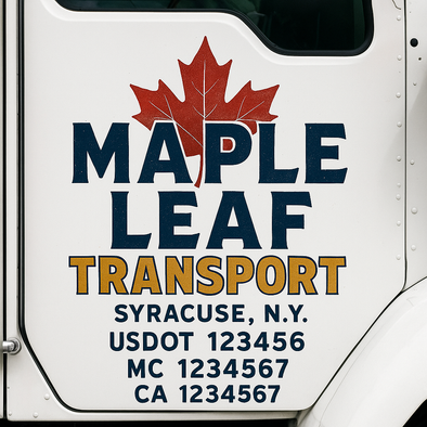 Custom Designed USDOT (DOT) Truck Door Lettering Decal Signs | Graphic Designed USDOT Lettering For Semi-Trucks, Work Trucks & Box Trucks | Add Your Trucking Name, USDOT, MC, CA, KYU, GVW & VIN (2-Pack)