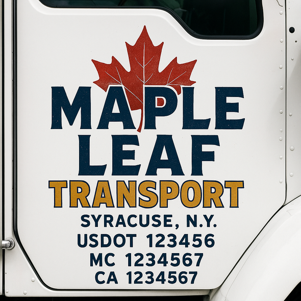 Custom Designed USDOT (DOT) Truck Door Lettering Decal Signs | Graphic Designed USDOT Lettering For Semi-Trucks, Work Trucks & Box Trucks | Add Your Trucking Name, USDOT, MC, CA, KYU, GVW & VIN (2-Pack)