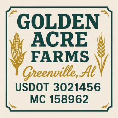 Farm, Farming or Family Farm Custom Truck Door Decal Sticker Signs, 2-Pack