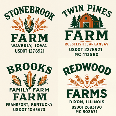 Farm, Farming or Family Farm Custom Truck Door Decal Sticker Signs, 2-Pack