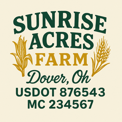 Farm, Farming or Family Farm Custom Truck Door Decal Sticker Signs, 2-Pack