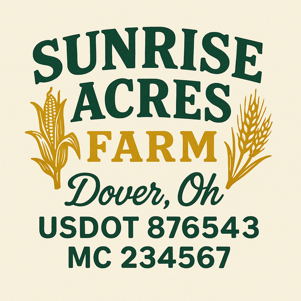 Farm, Farming or Family Farm Custom Truck Door Decal Sticker Signs, 2-Pack
