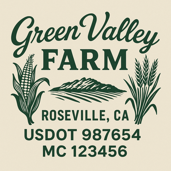 Farm, Farming or Family Farm Custom Truck Door Decal Sticker Signs, 2-Pack