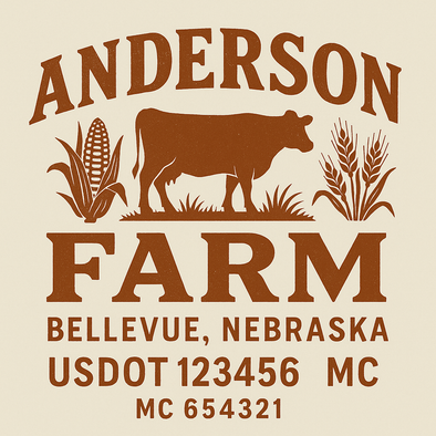 Farm, Farming or Family Farm Custom Truck Door Decal Sticker Signs, 2-Pack