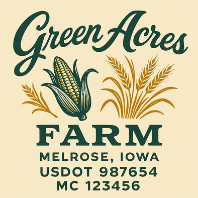 Farm, Farming or Family Farm Custom Truck Door Decal Sticker Signs, 2-Pack