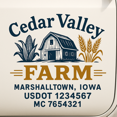 Farm, Farming or Family Farm Custom Truck Door Decal Sticker Signs, 2-Pack