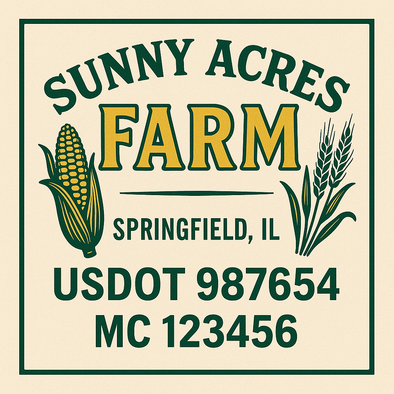 Farm, Farming or Family Farm Custom Truck Door Decal Sticker Signs, 2-Pack