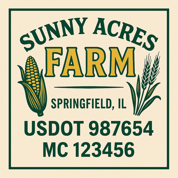 Farm, Farming or Family Farm Custom Truck Door Decal Sticker Signs, 2-Pack
