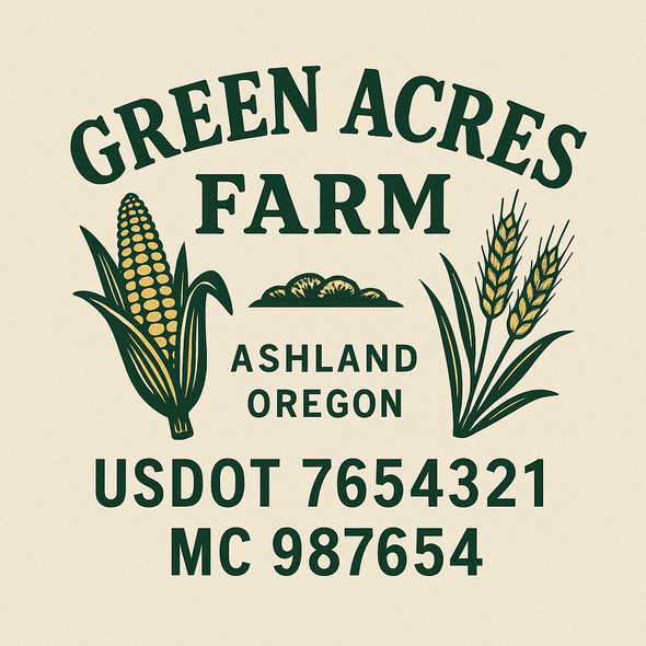 Farm, Farming or Family Farm Custom Truck Door Decal Sticker Signs, 2-Pack