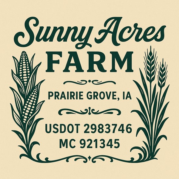 Farm, Farming or Family Farm Custom Truck Door Decal Sticker Signs, 2-Pack