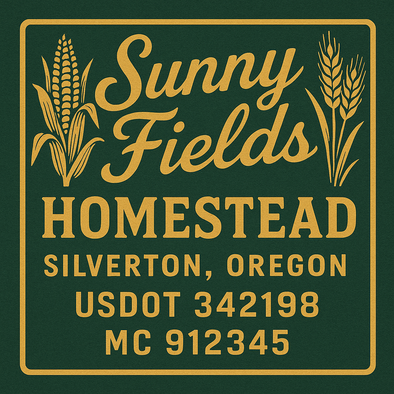 Farm, Farming or Family Farm Custom Truck Door Decal Sticker Signs, 2-Pack