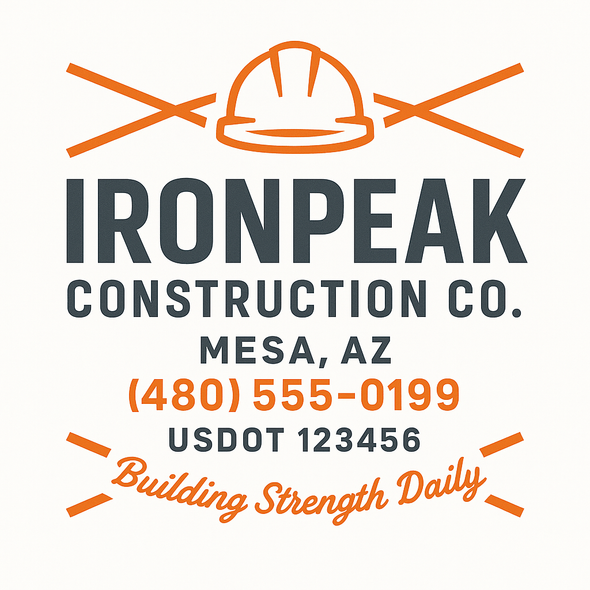 Construction Company Truck Door Decal Sign For Compliance (2-Pack)