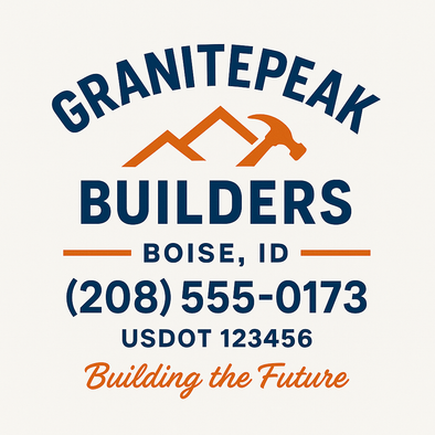 Construction Company Truck Door Decal Sign For Compliance (2-Pack)