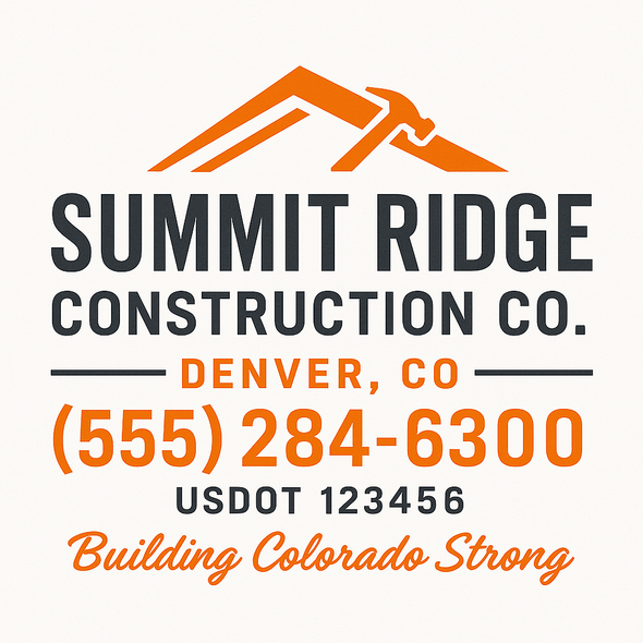 Construction Company Truck Door Decal Sign For Compliance (2-Pack)