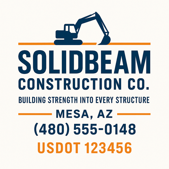 Construction Company Truck Door Decal Sign For Compliance (2-Pack)