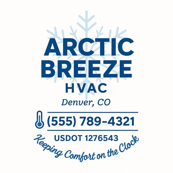 HVAC Company Truck Door Decal Sign For Compliance (2-Pack)
