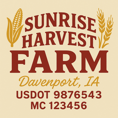 Farm, Farming or Family Farm Custom Truck Door Decal Sticker Signs, 2-Pack