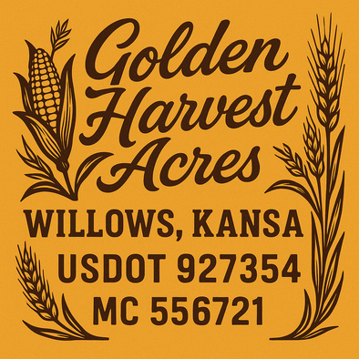 Farm, Farming or Family Farm Custom Truck Door Decal Sticker Signs, 2-Pack