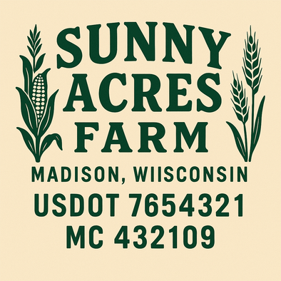 Farm, Farming or Family Farm Custom Truck Door Decal Sticker Signs, 2-Pack