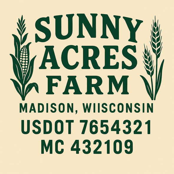 Farm, Farming or Family Farm Custom Truck Door Decal Sticker Signs, 2-Pack