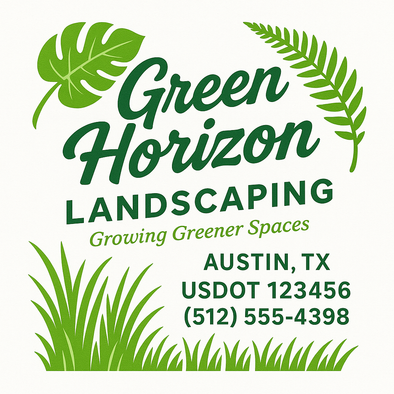 Landscaping & Lawn Care Custom Truck Door Decal Sticker Sign, 2-Pack