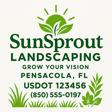 Landscaping & Lawn Care Custom Truck Door Decal Sticker Sign, 2-Pack