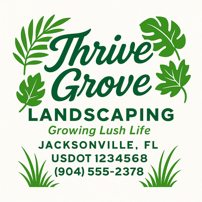 Landscaping & Lawn Care Custom Truck Door Decal Sticker Sign, 2-Pack