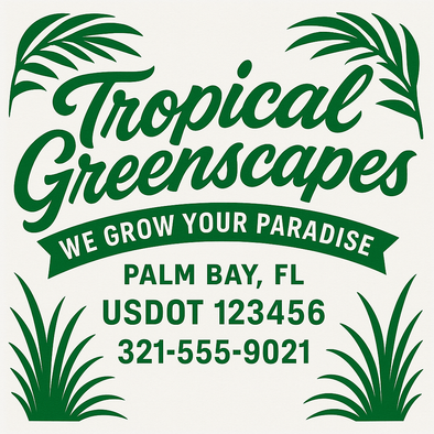 Landscaping & Lawn Care Custom Truck Door Decal Sticker Sign, 2-Pack