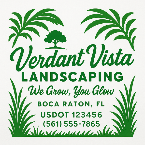Landscaping & Lawn Care Custom Truck Door Decal Sticker Sign, 2-Pack