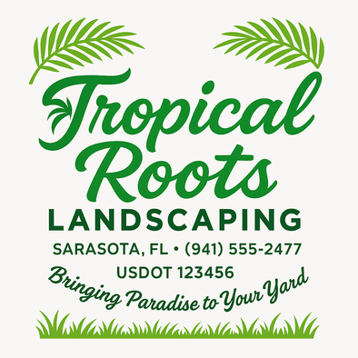 Landscaping & Lawn Care Custom Truck Door Decal Sticker Sign, 2-Pack