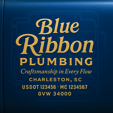 Plumbing Business Truck Door Decal Lettering Sticker Sign, 2 Pack
