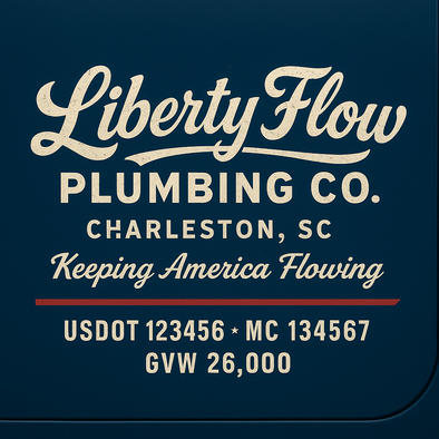 Plumbing Business Truck Door Decal Lettering Sticker Sign, 2 Pack
