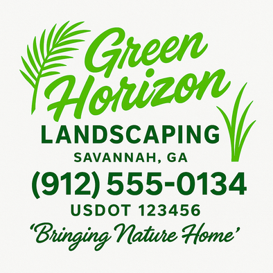 Landscaping & Lawn Care Custom Truck Door Decal Sticker Sign, 2-Pack