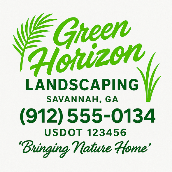 Landscaping & Lawn Care Custom Truck Door Decal Sticker Sign, 2-Pack