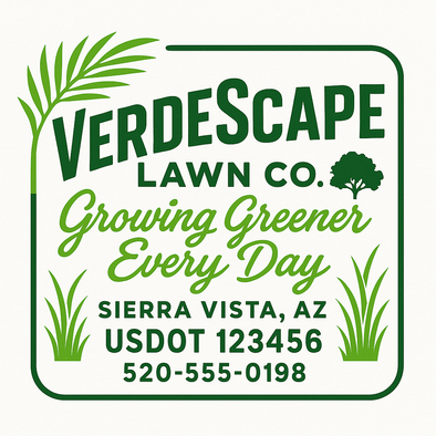 Landscaping & Lawn Care Custom Truck Door Decal Sticker Sign, 2-Pack