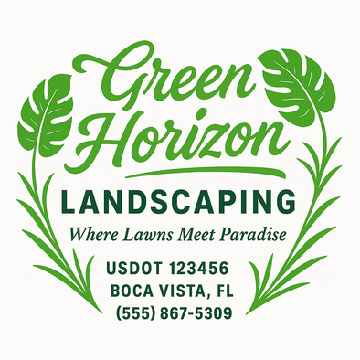 Landscaping & Lawn Care Custom Truck Door Decal Sticker Sign, 2-Pack