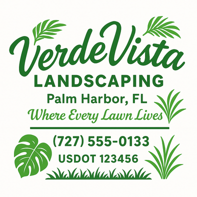 Landscaping & Lawn Care Custom Truck Door Decal Sticker Sign, 2-Pack
