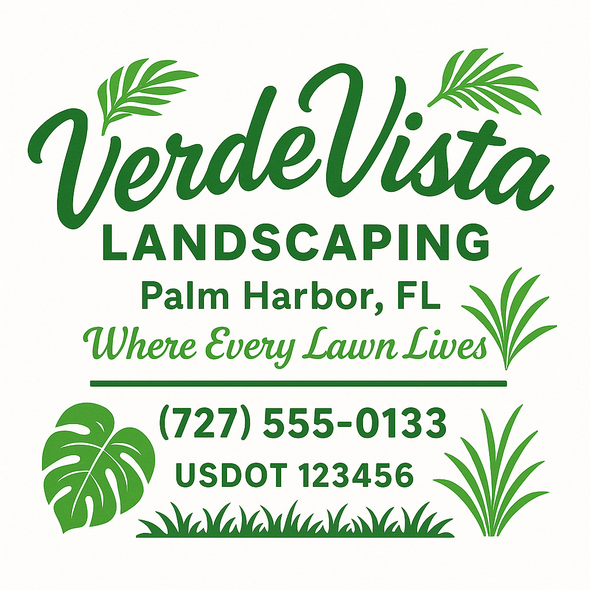 Landscaping & Lawn Care Custom Truck Door Decal Sticker Sign, 2-Pack