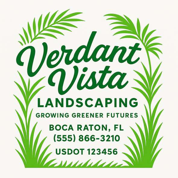 Landscaping & Lawn Care Custom Truck Door Decal Sticker Sign, 2-Pack