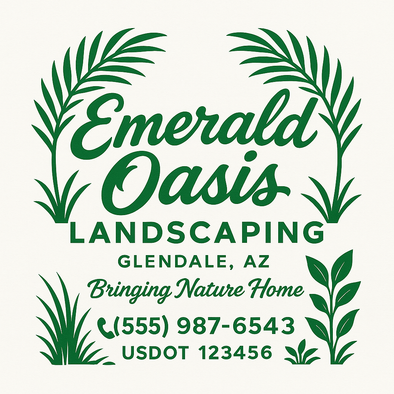 Landscaping & Lawn Care Custom Truck Door Decal Sticker Sign, 2-Pack