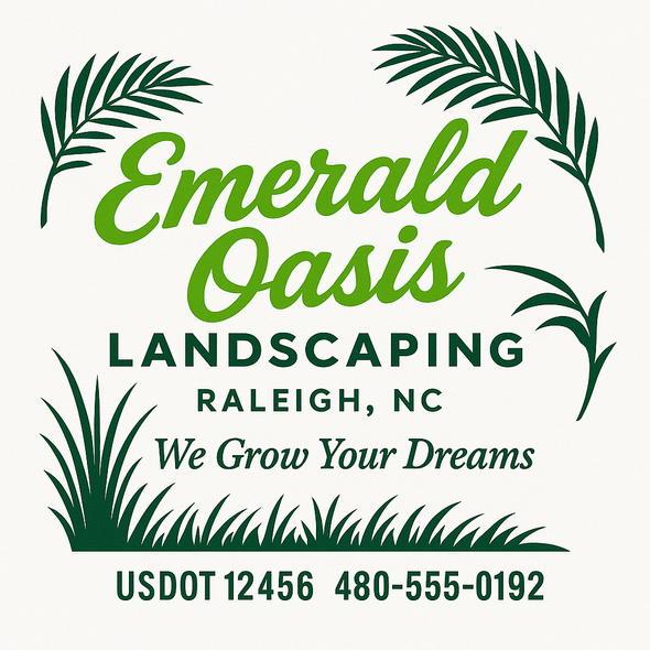 Landscaping & Lawn Care Custom Truck Door Decal Sticker Sign, 2-Pack