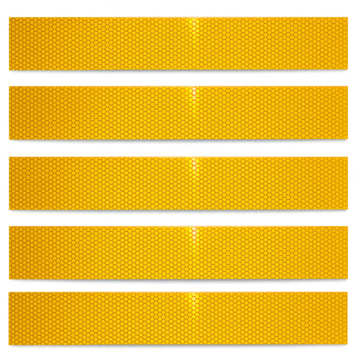 Magnetic DOT Bright Yellow Reflective Strips | Reflective Magnetic Strips Waterproof Safety Caution Tape for Trailer Trucks & Much More
