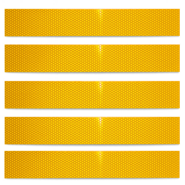 Magnetic DOT Bright Yellow Reflective Strips | Reflective Magnetic Strips Waterproof Safety Caution Tape for Trailer Trucks & Much More