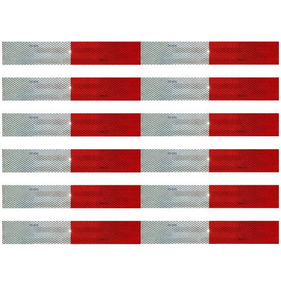 Long Magnetic Reusable DOT Reflectors | Reflective 2" x 30" & 2" x 36" Waterproof Safety Caution Tape for Trailer Trucks